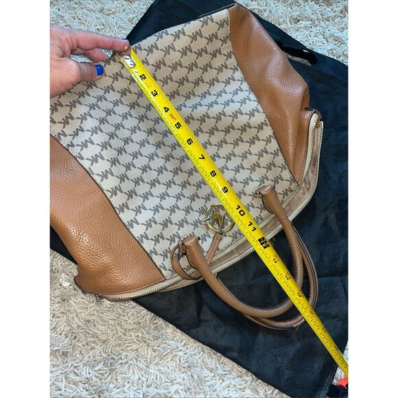 Michael Kors Nolita Satchel in the signature "MK" pattern Medium - Picture 4 of 15